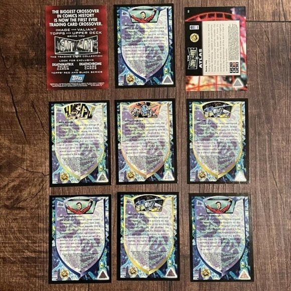 1993 Upper Deck VALIANT ERA Lot of 9 SERIES‎ 1 DEATHMATE COMICS TRADING CARDS - Picture 2 of 11